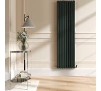 Sorrento Evergreen Vertical Oval Designer Radiator 1800x472mm Double Panel 4983 BTU