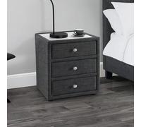 Sorrento Grey Bedside Cabinet - 3 Drawer