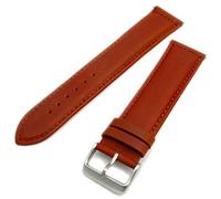 Sorrento Italian Padded Calf Leather XL Extra Long Watch Strap Band - Tan, 18mm with Chrome (Silver Colour) Buckle