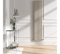 Sorrento Linen Vertical Oval Designer Radiator 1800x354mm Single Panel 2530 BTU