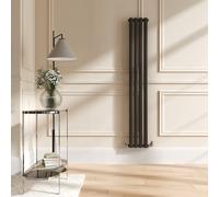 Sorrento Russet Vertical Oval Designer Radiator 1600x236mm Single Panel 1521 BTU