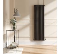 Sorrento Russet Vertical Oval Designer Radiator 1600x472mm Double Panel 4468 BTU
