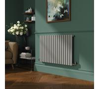 Sorrento Smoked Stone Horizontal Oval Designer Radiator 600x1003mm Single Panel 2679 BTU
