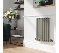 Sorrento Smoked Stone Horizontal Oval Designer Radiator 600x413mm Single Panel 1103 BTU