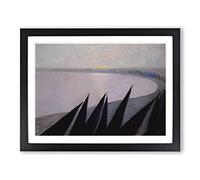Sorrow By Mikalojus Konstantinas Classic Painting Framed Wall Art Print, Ready to Hang Picture for Living Room Bedroom Home Office Décor, Black A4 (34 x 25 cm)
