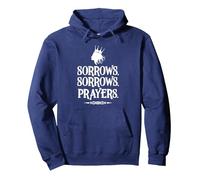 Sorrows Sorrows Prayers Funny Saying Boys Girls Pullover Hoodie, Adult Unisex, Navy Blue, Small