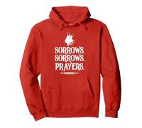 Sorrows Sorrows Prayers Funny Saying Boys Girls Pullover Hoodie, Adult Unisex, Red, Medium