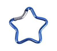 Sorrowso Carabiner Clip Star Shaped Climbing Buckle Aluminum Alloy Heavy Duty Keyring Hook For Camping Fishing Hiking Traveling Five Pointed Star Carabiner