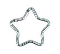Sorrowso Carabiner Clip Star Shaped Climbing Buckle Aluminum Alloy Heavy Duty Keyring Hook For Camping Fishing Hiking Traveling Five Pointed Star Carabiner