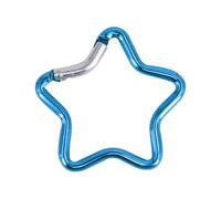 Sorrowso Carabiner Clip Star Shaped Climbing Buckle Aluminum Alloy Heavy Duty Keyring Hook For Camping Fishing Hiking Traveling Five Pointed Star Carabiner