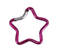 Sorrowso Carabiner Clip Star Shaped Climbing Buckle Aluminum Alloy Heavy Duty Keyring Hook For Camping Fishing Hiking Traveling Five Pointed Star Carabiner