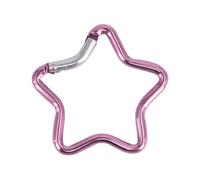 Sorrowso Carabiner Clip Star Shaped Climbing Buckle Aluminum Alloy Heavy Duty Keyring Hook For Camping Fishing Hiking Traveling Five Pointed Star Carabiner