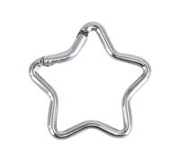 Sorrowso Carabiner Clip Star Shaped Climbing Buckle Aluminum Alloy Heavy Duty Keyring Hook For Camping Fishing Hiking Traveling Five Pointed Star Carabiner