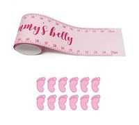 Sorrowso YANGLY How Big is s Belly? Includes 1 s Belly Measuring Tape and 12 Stickers, Gender Neutral Fun Baby-Shower Game