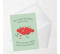 Sorry About Your Liver Greetings Card - Standard Card