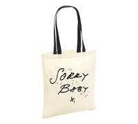 Sorry Baby Tote Bag Cotton Shopper Funny Drama Spy Thriller British TV Show Villanelle Assassin Assignment Investigator Intelligence MI5 Eve Love Gift Present (Black Handle)