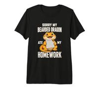Sorry Bearded Dragon Ate My Homework Funny Cute Statement Premium T-Shirt