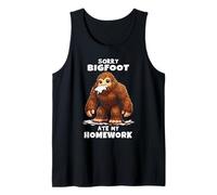 Sorry Bigfoot Ate My Homework Funny Student Quote School Tank Top