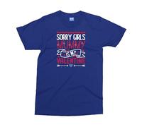 Sorry Boys Girls Mum Dad is My Valentine T-Shirt - Kids 5-6 - Sorry Girls - Blue - Hearts Mommy Daddy Valentine’s Gifts for Boys Girls - Funny Valentine’s Day Shirt - Cute Mum is My Valentine Tee