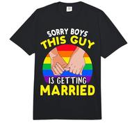 Sorry Boys This Guy is Getting Married Funny LGBT Valentine Comfort Colors Adult Heavyweight T-Shirt