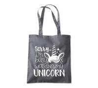 Sorry Busy Walking Unicorn Tote Shopping Bag 10 Litres Capacity 42 x 38cm