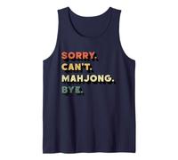 Sorry Can’t Mahjong Bye Tile Game Player Chinese Strategy Tank Top