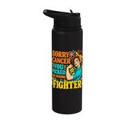 Sorry Cancer You Picked the Wrong Fighter. Cancer Awareness Stainless Steel Insulated Water Bottle