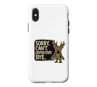 Sorry Can't Cryptid Stuff Bye Funny Cryptid Monster Design Case for iPhone X/XS