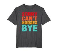 Sorry Can't Horses Bye Rodeo Cowboy Horse Riding Retro T-Shirt, Men's Big and Tall, Dark Heather Grey, 4X Tall