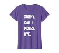 Sorry Can't Pixies Cryptids Funny Halloween Monster T-Shirt