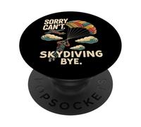 Sorry Can't Skydiving Bye Parachute Paraglide Retro Vintage PopSockets Adhesive PopGrip