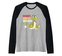 Sorry Can't Snakes Bye Herpetologist Snake Owner Raglan Baseball Tee