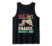 Sorry Can't Snakes Bye Herpetologist Snake Owner Tank Top