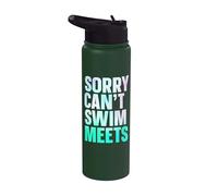 Sorry Can't, Swim Meets Stainless Steel Insulated Water Bottle