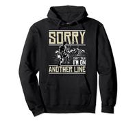 Sorry Cant Talk Im On Another Line Fishing Angler Fishing Pullover Hoodie