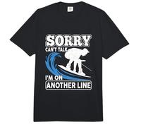 Sorry Can't Talk I'm On Another Line Wakeboarding Comfort Colors Adult Heavyweight T-Shirt