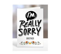 Sorry Card for Brother, Gifts for Men or Women, Her or Him, Presents for Christmas, I'm really sorry, Apology, I am, A5-104