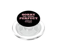 Sorry for Being Perfect Funny Retro Quote Graphic PopSockets PopGrip for MagSafe