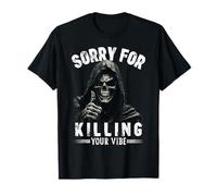 Sorry for Killing Your Vibe Funny Thumbs Up Grim Reaper Meme T-Shirt