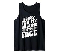 Sorry for My Resting Gym Face Funny Fitness Gym Lover Train Tank Top