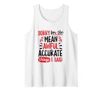 Sorry for the Mean Awful Accurate Things I Said Doodle Tank Top
