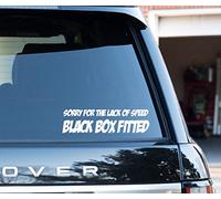 Sorry for The Speed Black Box Fitted Funny Black Box New Driver Sticker Vinyl Black or White Options (White)