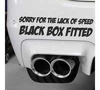 Sorry for The Speed Black Box Fitted Funny BlackBox New Driver Sticker Vinyl (Black)