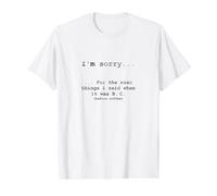 Sorry for the Things I Said When it was B.C. (Before Coffee) Value Graphic T-Shirt, Men, White, XL