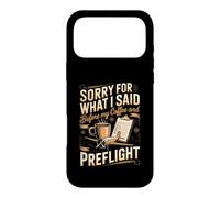 Sorry for What I Said Before My Coffee Pilot Aviation Flying Case for iPhone 17 Pro Max