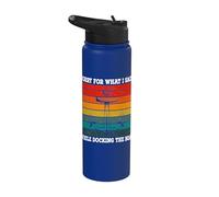 Sorry for What I Said While Docking The Boat Funny Boating Stainless Steel Insulated Water Bottle