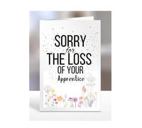 Sorry for your loss Apprentice card gifts, men, women, presents for Christmas, female, male, I am, I'm, so, Sympathy, Bereavement, Condolence, Funeral, A5-180_12