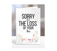 Sorry for your loss Bro card gifts, men, women, presents for Christmas, female, male, I am, I'm, so, Sympathy, Bereavement, Condolence, Funeral, A5-180_37