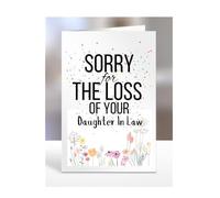 Sorry for your loss Daughter In Law card gifts, men, women, presents for Christmas, female, male, I am, I'm, so, Sympathy, Bereavement, Condolence, Funeral, A5-180_71