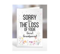 Sorry for your loss Great Grandparent card gifts, men, women, presents for Christmas, female, male, I am, I'm, so, Sympathy, Bereavement, Condolence, Funeral, A5-180_122